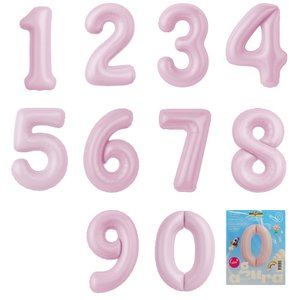 Цифры фольгированные, Зефирный Slim 102 см