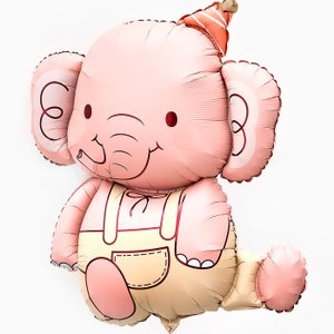 Фольгированный шар "Розовый слоник"