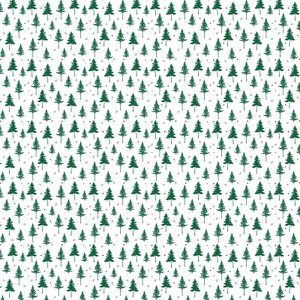 Бумага упаковочная "Зеленые елочки"