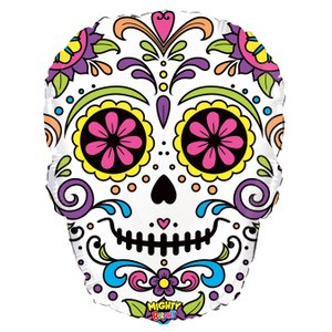 Фольгированный шар  "Череп калавера"