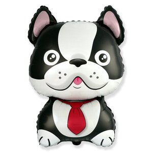 Фольгированный шар "Французский бульдог черный"