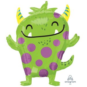 Фольгированный шар "Монстрик веселый зеленый"