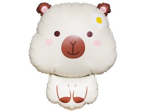 Фольгированный шар "Капибара белая"