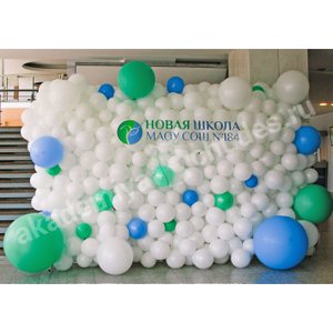 Фотозона с фоном из воздушных шаров