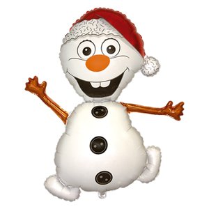 Фольгированный шар "Снеговик в шапочке"