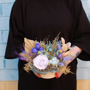 Композиция из сухоцветов "Лунный свет"