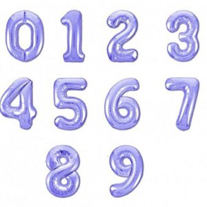 Цифры фольгированные, фиолетовые Slim 102 см