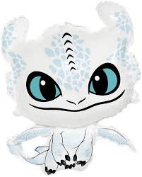 Фольгированный шар "Дракон белый"