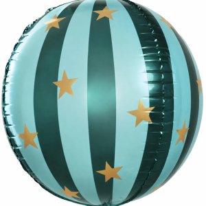 Сфера 3D "Золотые звезды, Зеленый"