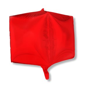 Фольгированный шар "Куб 3D Красный"