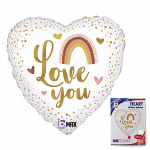 Фольгированный шар "Люблю тебя. БОХО"