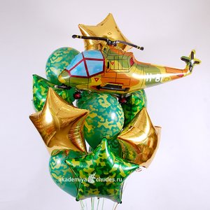 "Спасатель" фонтан из 11 воздушных шаров