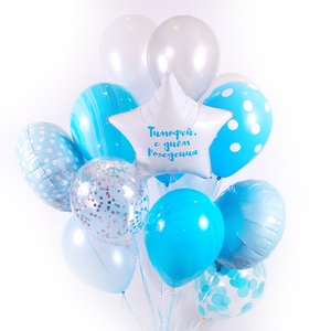 "Нежность" фонтан из 14 воздушных шаров