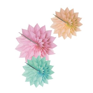 Декоративное украшение "Цветы" Макаронс, нежно-розовый, мятный, персик