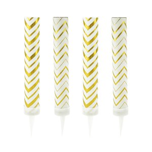 Холодные фонтаны в торт "Зигзаг" Золото 4 шт, 30 сек (бенгальские огни, свечи)