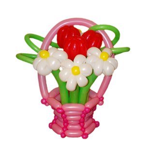 Букет из шаров "Розовая корзинка"