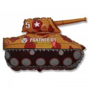 Фольгированный шар "Танк коричневый"