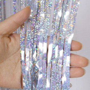 Занавес лазерный "Дождик" Серебро, 1*3 м.