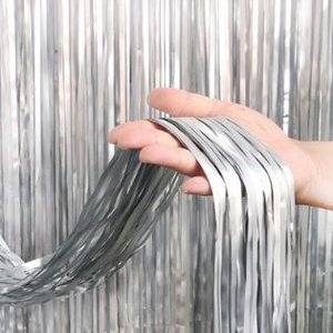 Занавес матовый "Дождик" Серебряный