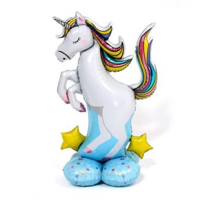 Ходячая фигура "Единорог Радужный звезды" (надув воздухом)