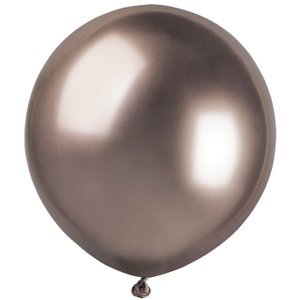 Полуметровый воздушный шар розовое золото, хром