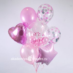 "Малышка" фонтан из 10 воздушных шаров