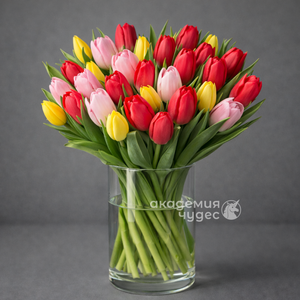 25 тюльпанов ассорти без упаковки