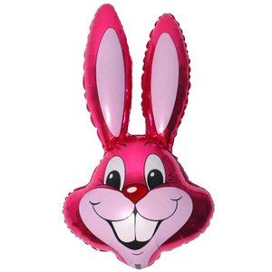 Фольгированный шар "Заяц фуксия"