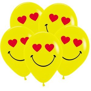 Воздушный шарик "Смайл влюблённый"
