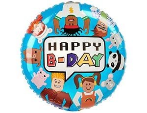 Фольгированный шар "HB Party Блоки Виртуальный мир S40"