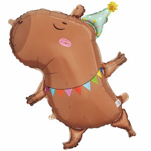 Фольгированный шар "Капибара в колпаке"