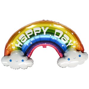 Фольгированный шар "HAPPY DAY Радуга в облаках"