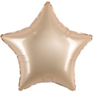 Фольгированный шар Звезда Латте сатин матовый