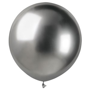 Полуметровый воздушный шар серебряный, хром