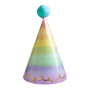Колпак с помпоном "Разноцветная полоска"