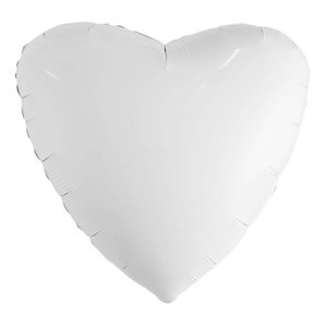 Фольгированный шар Сердце Белый 76 см