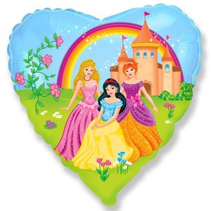 Фольгированный шар "Замок принцессы Сердце"