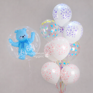 "Влюбленный мишка" набор 11 из воздушных шаров