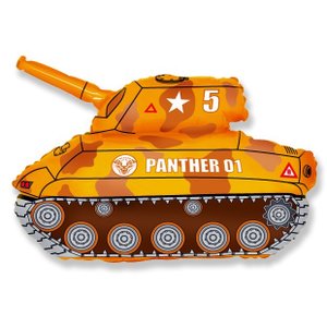 Фольгированный шар "Танк коричневый"