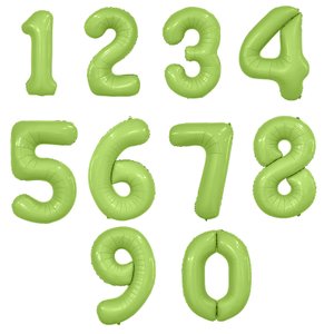 Цифры фольгированные, Мистик фисташка Slim 102 см