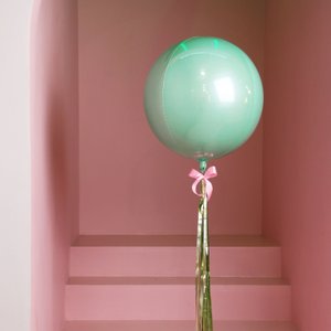 Фольгированный шар Сфера тиффани с фольгированным тасселом