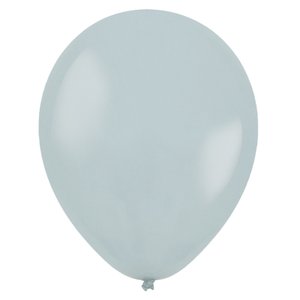 Полуметровый воздушный шар серо-голубой, пастель