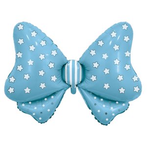 Фольгированный шар "Бант голубой"