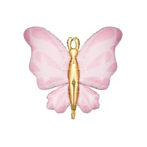Фольгированный шар "Бабочка розовая"
