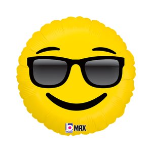 Фольгированный шар "Смайлик в очках"