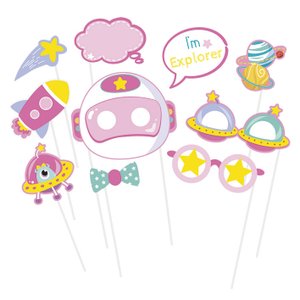 Набор аксессуаров для фотосессии "Космос" Розовый, 10 предметов