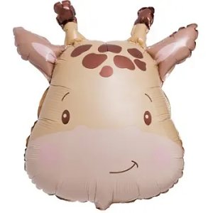 Фольгированный шар "Жираф голова акварель"