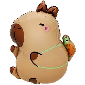 Фольгированный шар "Капибара с черепашкой"