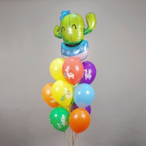 "Мексика" фонтан из 12 воздушных шаров