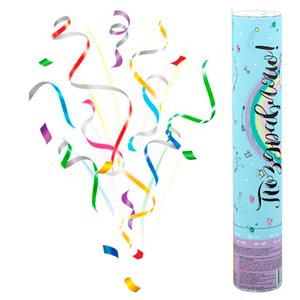 Пневмохлопушка металлизированная «Поздравляю!» Радуга Макаронс Блеск, 30 см